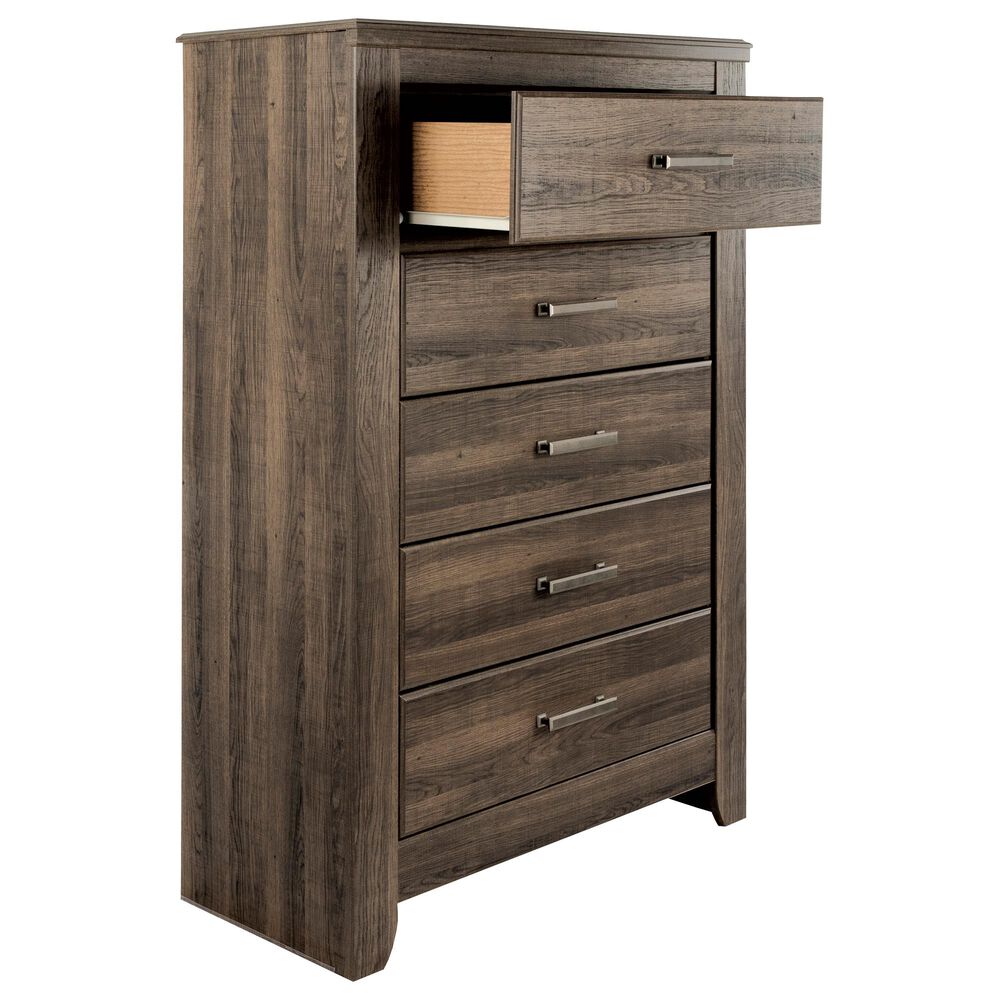 Ashley Juararo 5 Drawer Chest in Dark Brown, , large