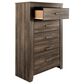 Ashley Juararo 5 Drawer Chest in Dark Brown, , large