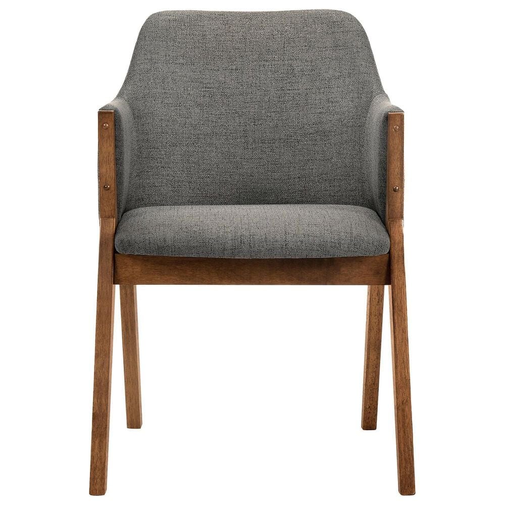 Blue River Arcadia and Renzo 5-Piece 48&quot; Dining Set with Charcoal Cushion in Walnut, , large