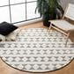 Safavieh Natura NAT481A 6" Round Ivory and Black Area Rug, , large