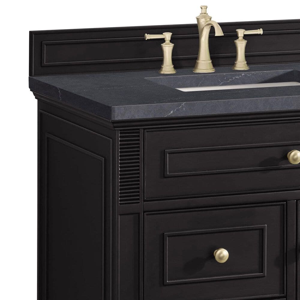 James Martin Vanities Lorelai 36&quot; Single Vanity in Black Onyx with 3 cm Charcoal Soapstone Quartz Top, , large