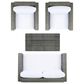 Safavieh Brielle 4-Piece Patio Living Set in Grey Brown, , large