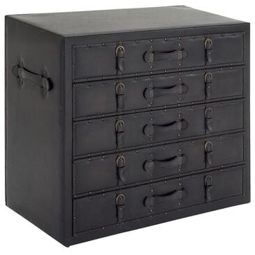 Maple and Jade 5-Drawer Room Chest with Stud and Buckle Detail in Black, , large