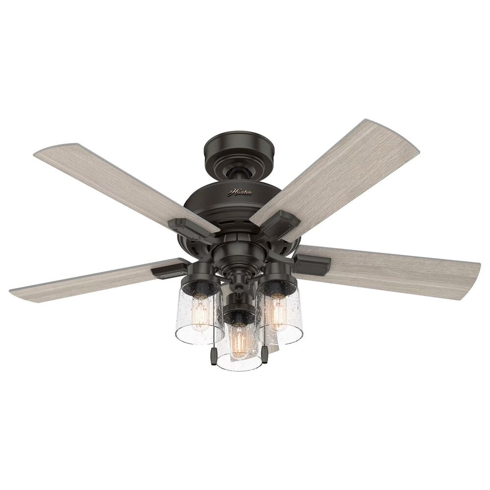 Hunter Hartland 44" Ceiling Fan with LED Lights in Noble Bronze, , large