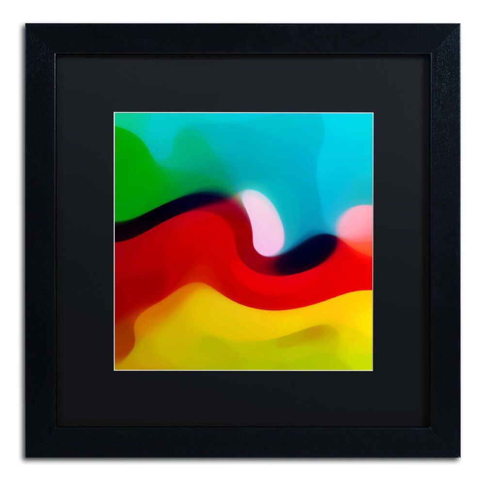 Timberlake 11" x 11" Moon Resting 1 Art in Black Matting and Black Frame, , large