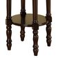 Furniture of America Goncalves End Table with Ivory Marble Top in Dark Cherry, , large