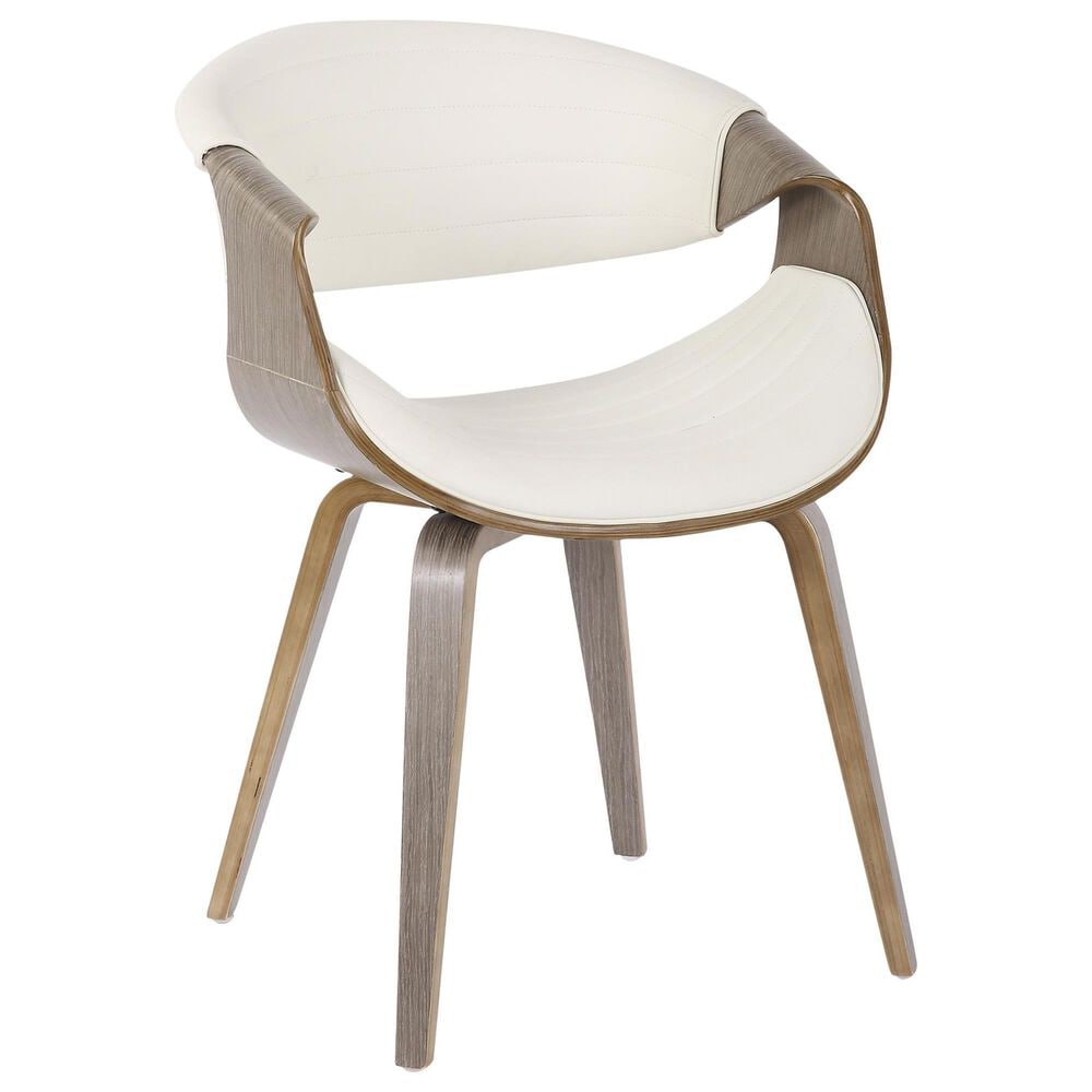 Lumisource Symphony Arm Chair with White Cushion in Light Grey, , large