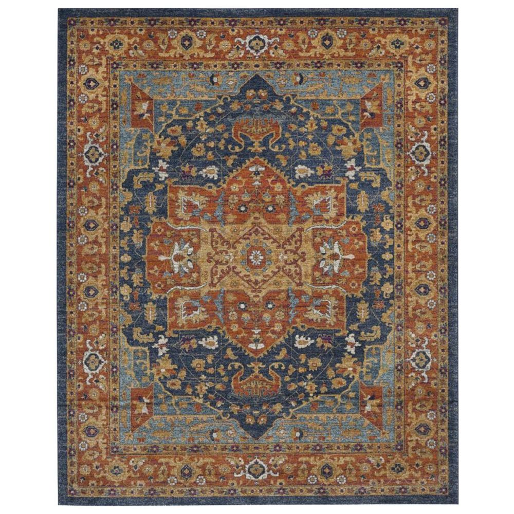 Safavieh Evoke EVK275C-10 10" x 14" Blue and Orange Area Rug, , large