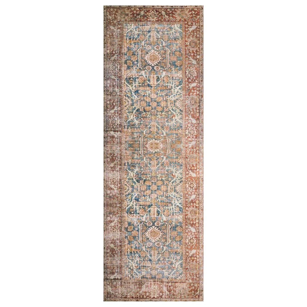 Loloi II Layla LAY-04 2" x 5" Ocean and Rust Runner, , large