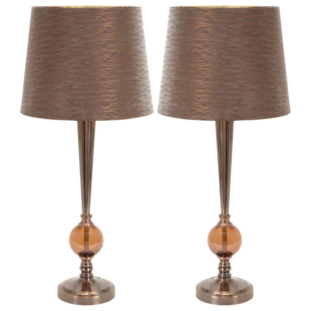 Maple and Jade 29" Table Lamp in Brown (Set of 2), , large