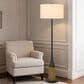 Cal Lighting Winslow Floor Lamp in Charcoal Grey and Oak, , large