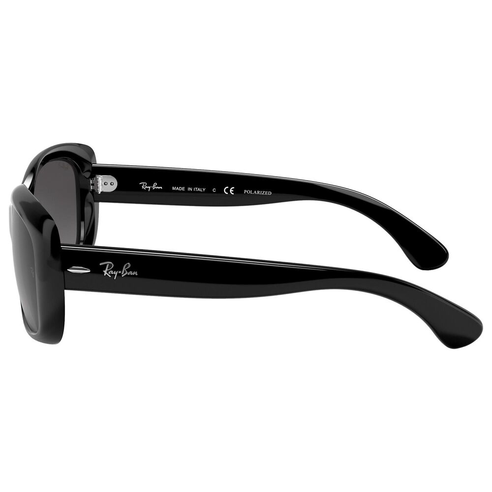 Ray-Ban Jackie Ohh Sunglasses with Grey Lenses in Polished Black, , large