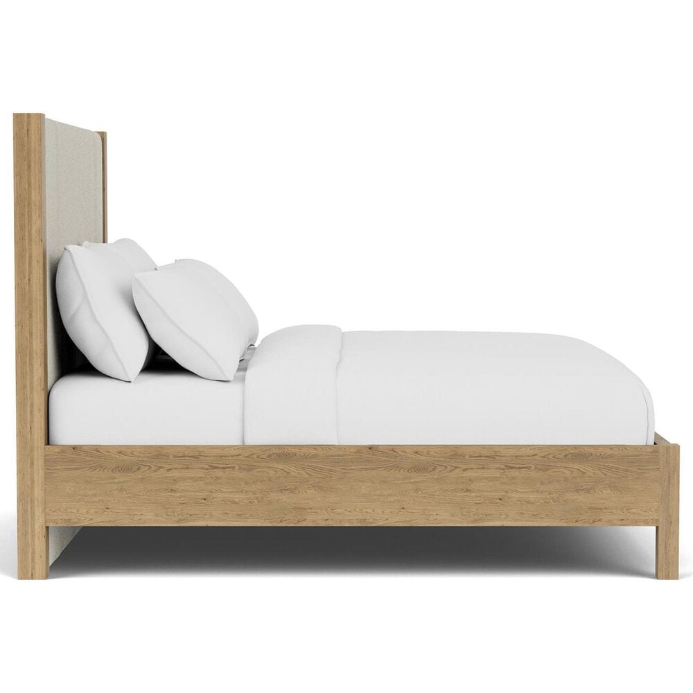 Shannon Hills Davie 4-Piece King Upholstered Bedroom Set in Pale Oak, , large