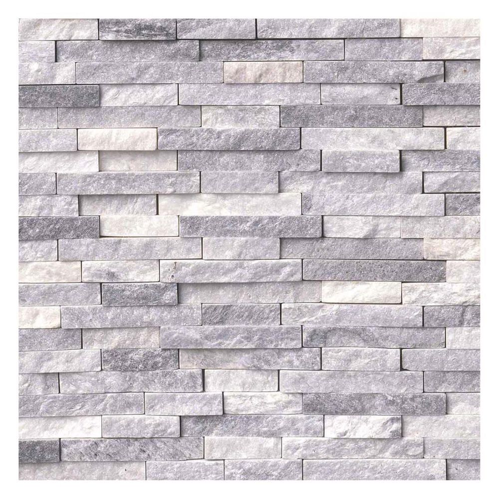 MS International Alaska Gray Splitface Natural Stone Mosaic Sheet, , large