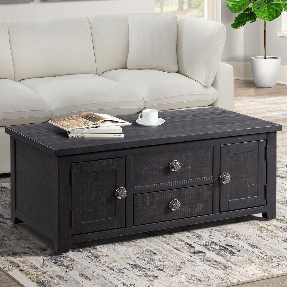 Mayberry Hill Kendyl 2-Drawer Coffee Table with Lift Top in Espresso, , large