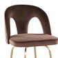 LumiSource Ava Swivel Bar Stool with Espresso Velvet Upholstery in Gold (Set of 2), , large