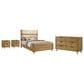 Pacific Landing Bennett Queen Bed with Dresser and Two Nightstands in Light Oak, , large