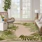 Nourison Aloha ALH40 10" x 14" Ivory and Green Indoor/Outdoor Area Rug, , large