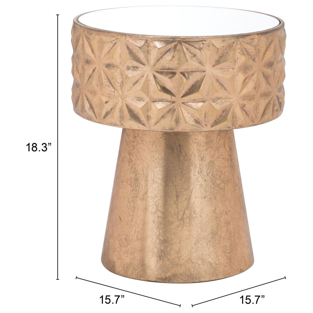 Zuo Modern Aztec Side Table in Bronze, , large