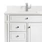 James Martin Vanities Bristol 36" Single Bathroom Vanity in Bright White with Single Hole 3 cm White Zeus Quartz Top and Rectangular Sink, , large