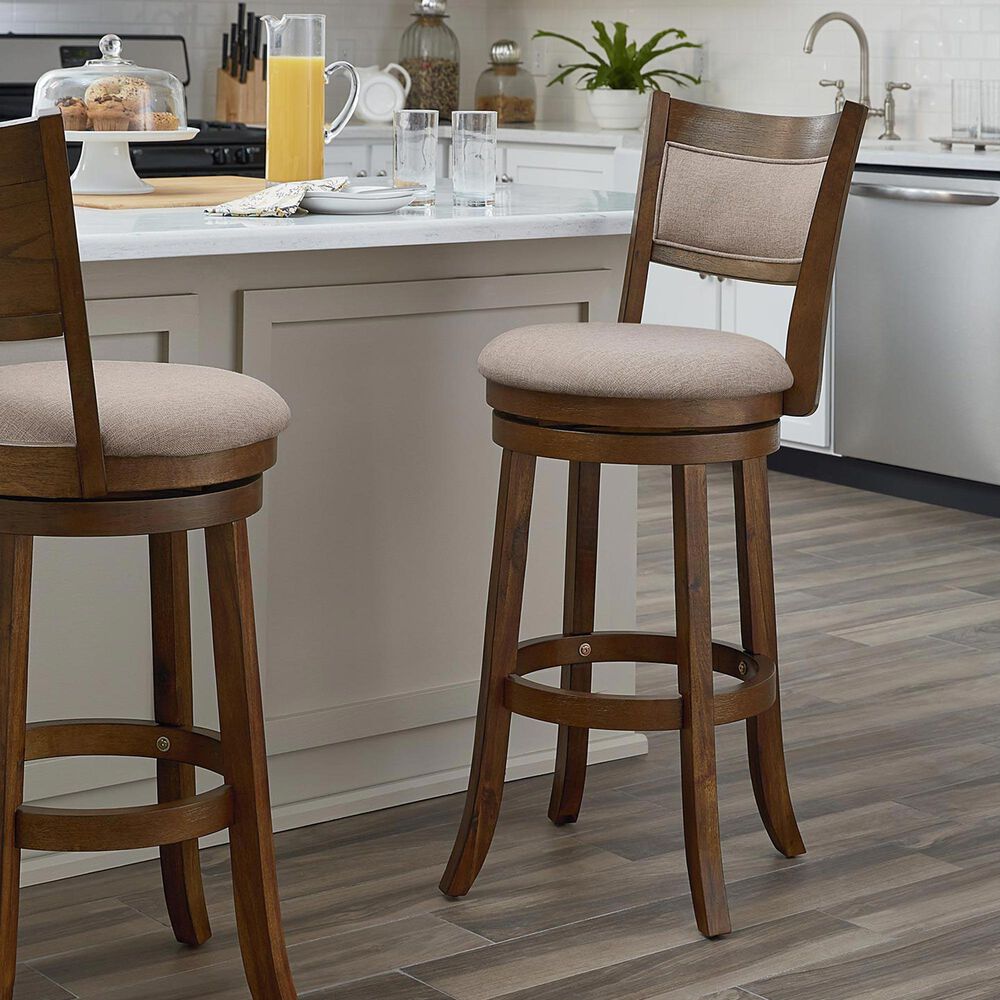 OSP Home 30&quot; Swivel Stool in Burnt Brown, , large