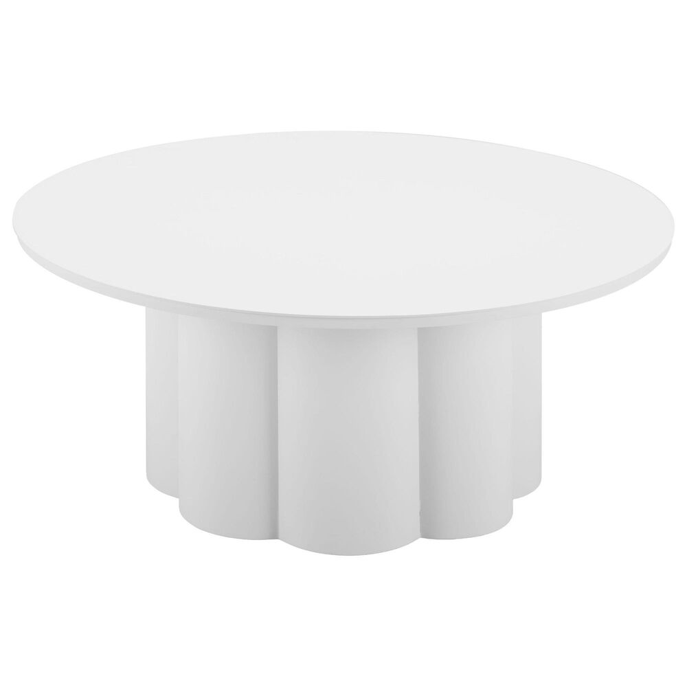 Zuo Modern Palmier Patio Coffee Table in White, , large