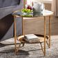 Baxton Studio Tamsin Accent Table in Antique Gold, , large