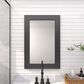 Maple and Jade 36" Wood Rectangular Minimalistic Wall Mirror in Matte Black, , large
