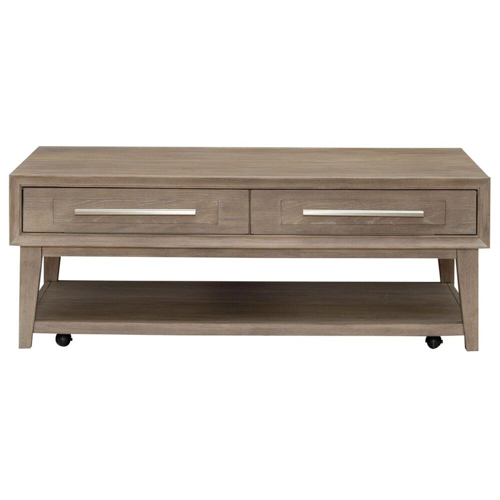 Belle Furnishings Brentwood 2-Drawer Cocktail Table in Sandstone, , large
