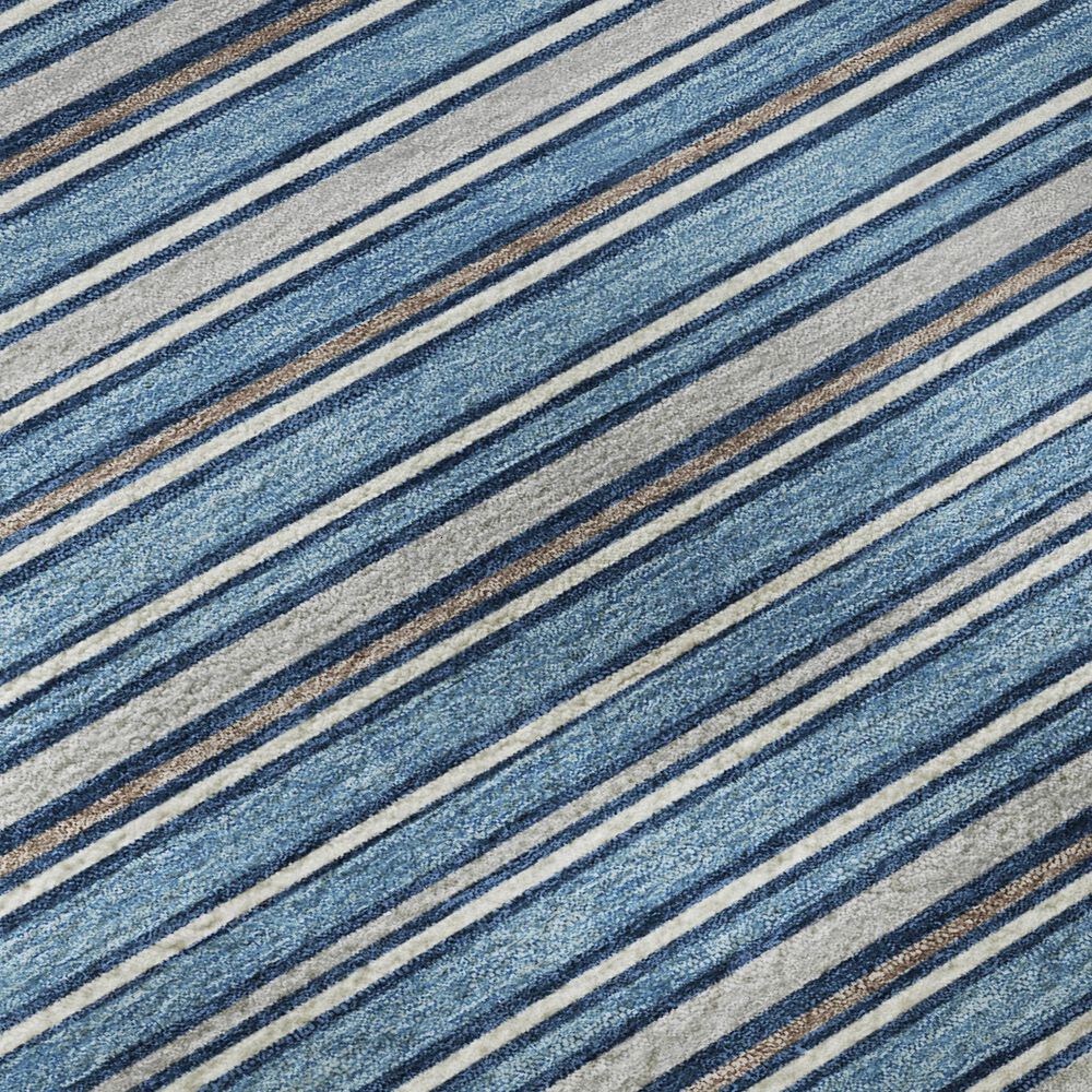 Dalyn Rug Company Soft Essentials Striped Denim 3' x 5' Indoor/Outdoor Area Rug, , large