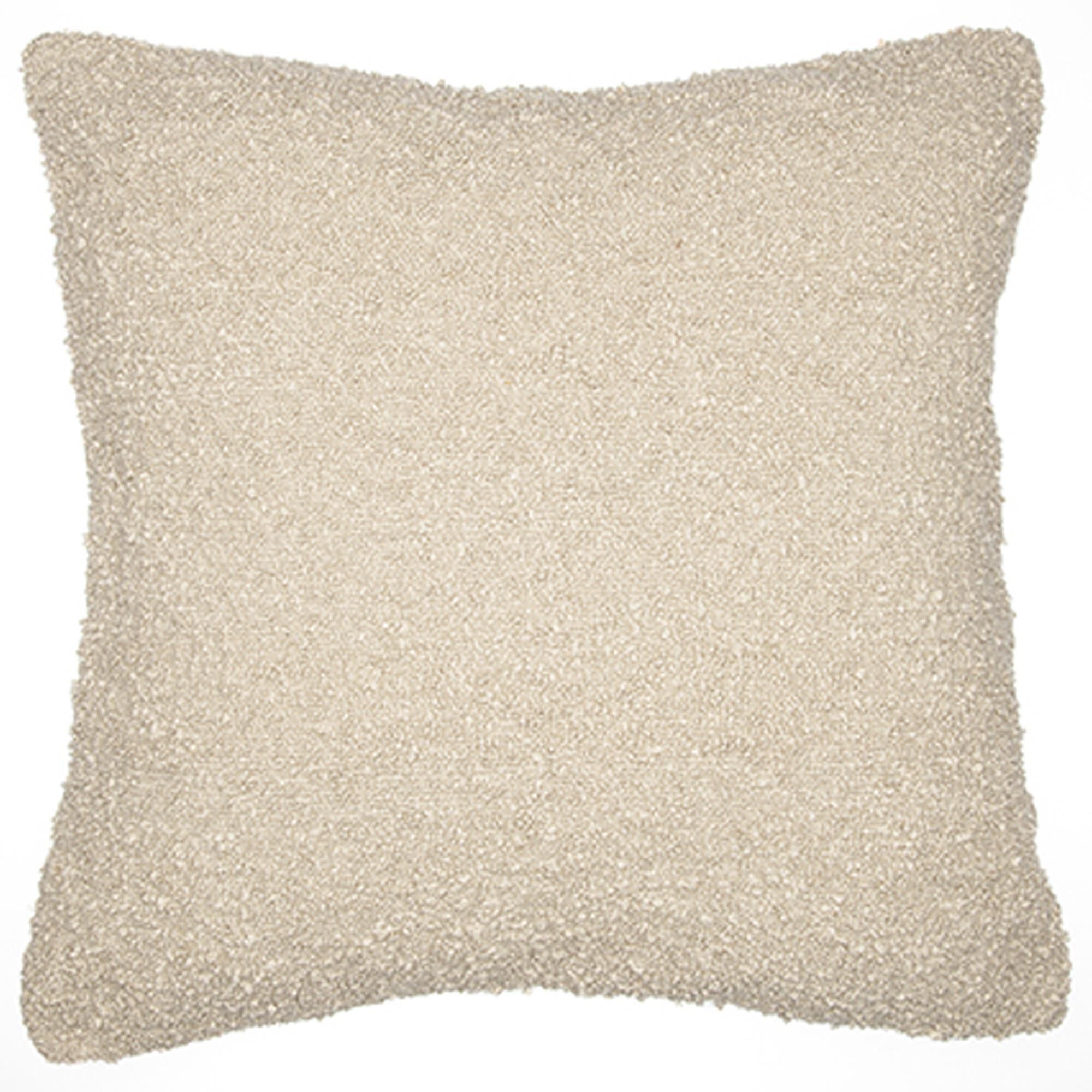 L.R. Home Boucle 18 x 18 Throw Pillow in White and Gray
