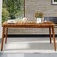 Hearth and Haven Outdoor 63" Rectangular Dining Table in Teak - Table Only, , large