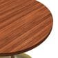 Leisuremod LeisureMod Verve Collection 27 Round Dining Table, Brushed Gold Base with Cognac Brown MDF Top, , large