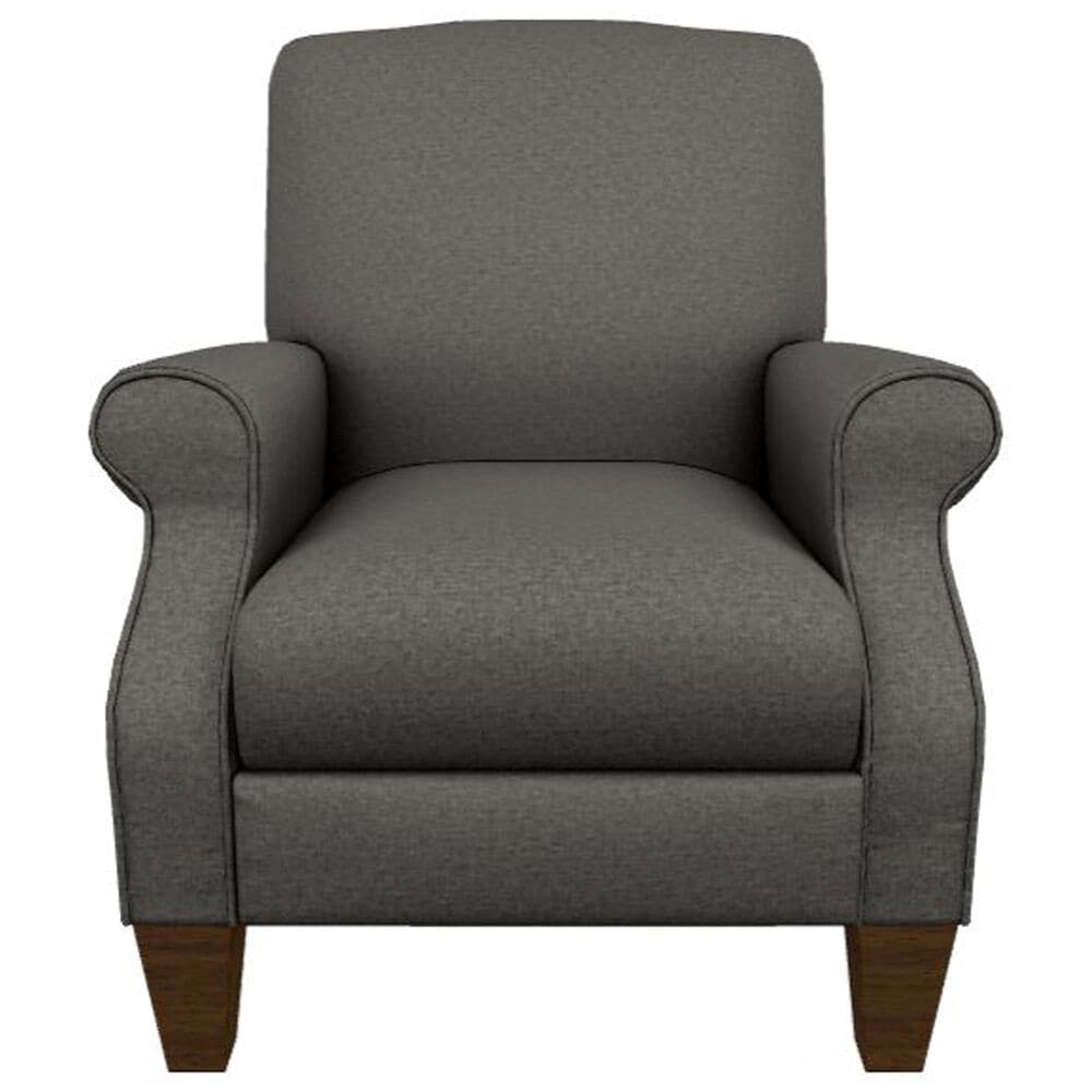 La-Z-Boy Charlotte Push Back Recliner with High Leg in Charcoal, , large