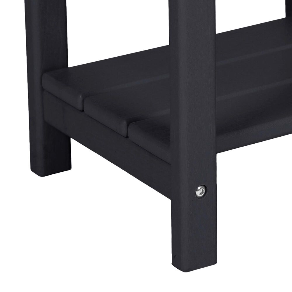 Hearth and Haven 3-Piece Outdoor Folding Adirondack Chair Set with Side Table in Black, , large