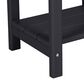 Hearth and Haven 3-Piece Outdoor Folding Adirondack Chair Set with Side Table in Black, , large