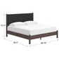Ashley Pamytta King Upholstered Panel Platform Bed in Rich Brown, , large