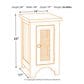 Ashley Wystfield Chairside Table in Vintage White and Warm Brown, , large