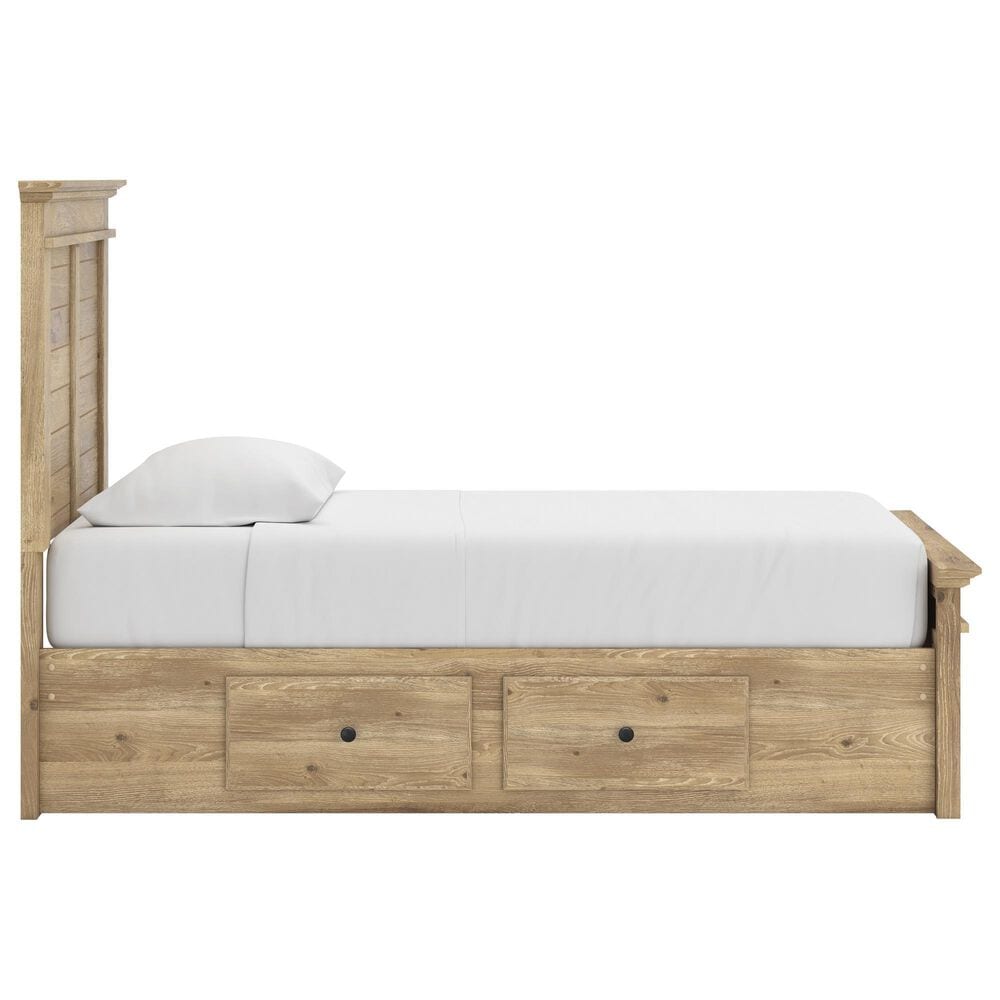 Ashley Makidern Twin Storage Bed with Four Drawers in Tan, , large