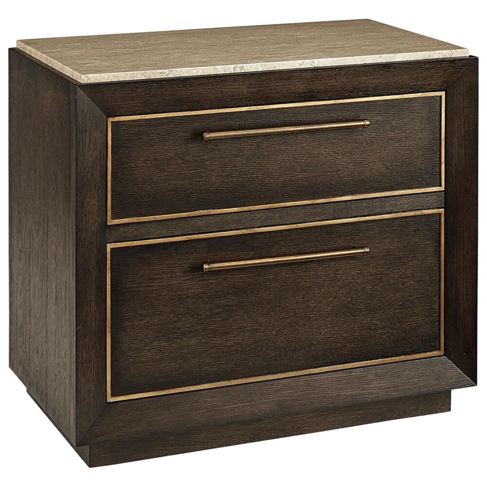 Vantage WoodWright 2 Drawer Nightstand in Espresso with USB Ports, , large