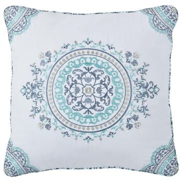 J. Queen New York Afton 16" Square Throw Pillow in Blue and White, , large