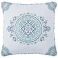 J. Queen New York Afton 16" Square Throw Pillow in Blue and White, , large