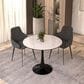 Leisuremod Leisuremod Bristol 31 round dining table Black base with White Sintered stone Top, , large