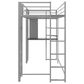 DHP Abode Full Metal Loft Bed with Desk in Silver, , large