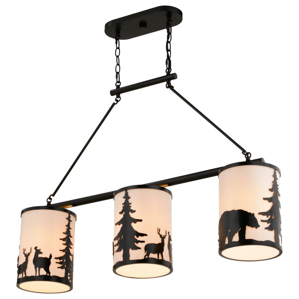 Vaxcel International Co. Ltd. Acadia 3-Light Linear Chandelier in Bronze, , large