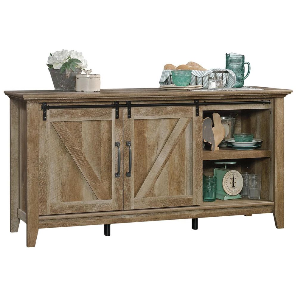 Sauder Dakota Pass Credenza in Craftsman Oak Nebraska Furniture Mart