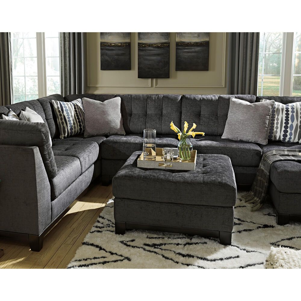 Ashley Reidshire Oversized Accent Ottoman in Steel, , large