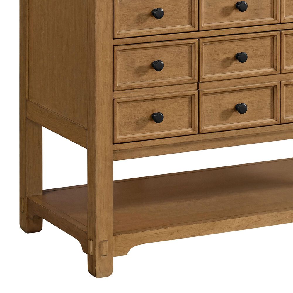 James Martin Malibu 48&quot; Single Bathroom Vanity in Amber Birch with 3 cm Lime Delight Quartz Top and Rectangular Sink, , large