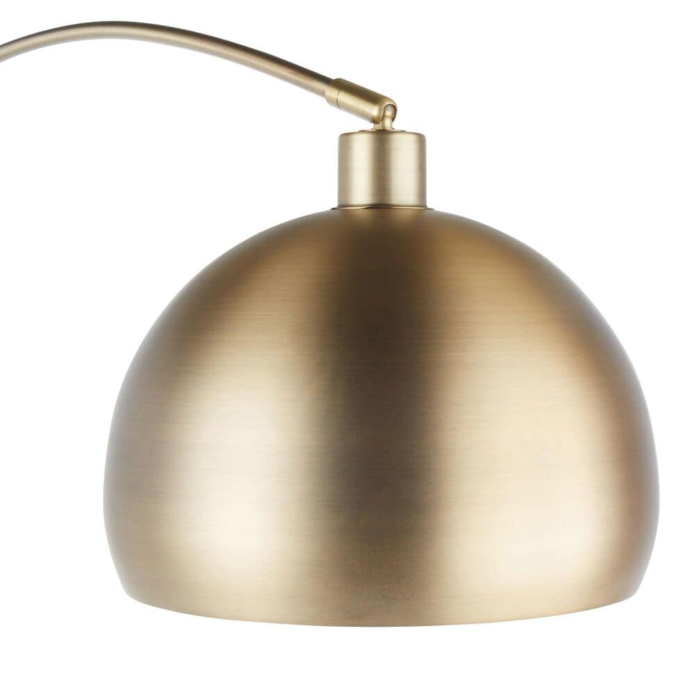 Lumisource Salon Floor Lamp in White and Antique Brass, , large