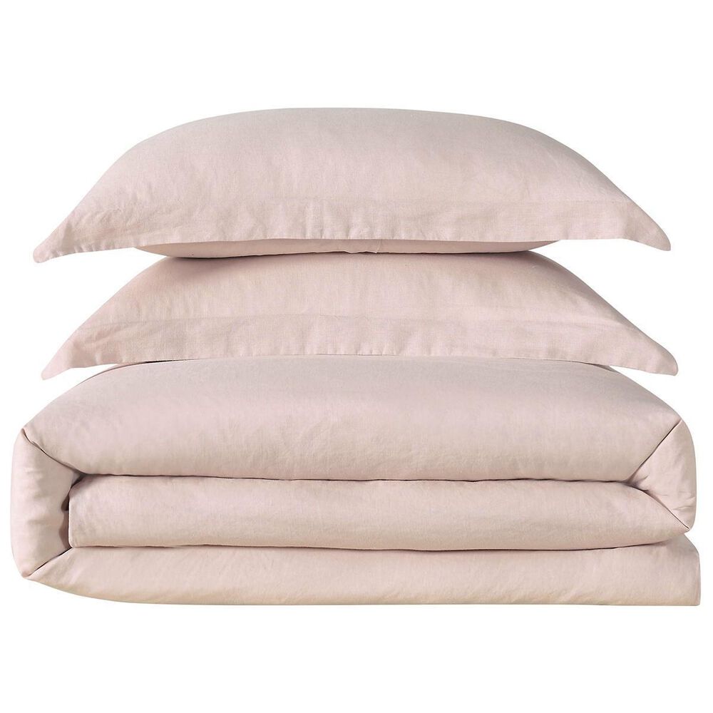 Pem America Brooklyn Loom 3-Piece King Linen Duvet Set in Blush, , large